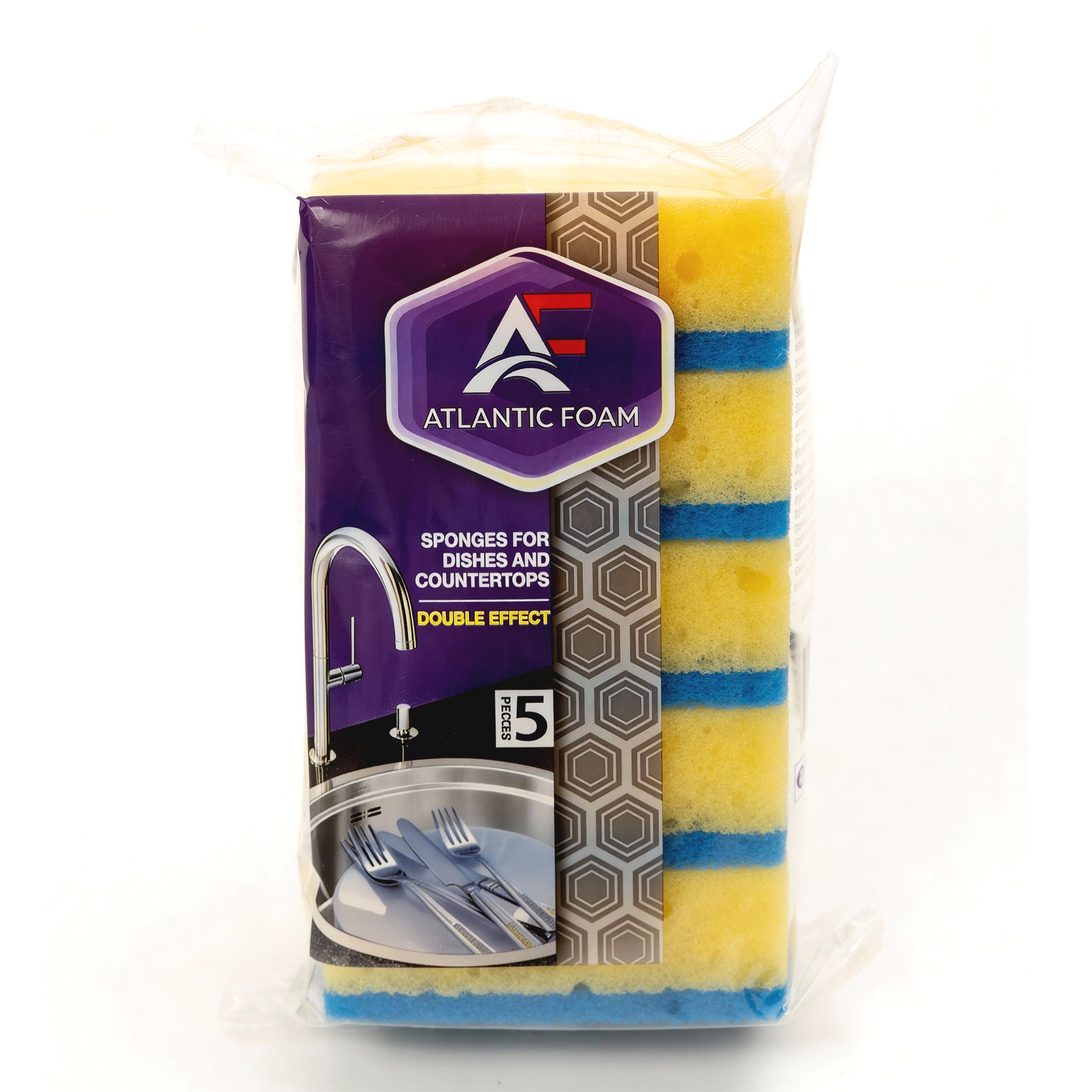 Atlantic Foam™ PowerScrub Heavy-Duty Sponge Set (5-Pack)
